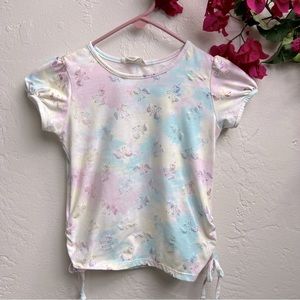 3 FOR $10 - Blue Tie Dye Unicorn Top